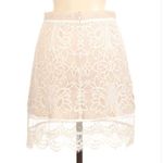 Lovers + Friends Ivory Ella lace formal skirt M Photo 1