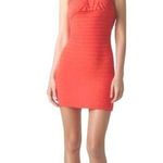 Sherri Hill  Sleeveless Coral Pink Embellished Cocktail Dress 0 Sheer Beaded Neck Photo 0