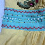 Boston Proper Embroidered Dress Beaded Cotton Sundress Yellow Summer Size 2 Photo 4
