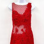 Sherri Hill Sheer Lace Beaded Rhinestone Backless Embellished Gown Dress 11127 Photo 4