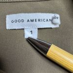 Good American Good‎ American Olive Green Long Sleeve Button Down Shirt Size 1 Photo 2