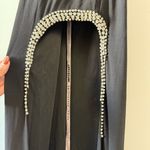 Mac Duggal  26533 High Slit Halter Gown Rhinestone Details Black 6 Photo 5