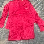 Poppi Vibrant Pink Silky Women's Pajama Shirt & Pant size S Photo 6