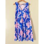 Lilly Pulitzer  Lorina Print Sleevless Dress Borealis Blue Medium Swim on Over Photo 3
