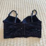 Adore Me Adored by  32C Longline Underwire Floral Lace Demi Cup Bra Blue Black Photo 1