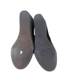 Toms Black Lace Up Wood Stackable Wedge Heeled Bootie Women Sz 7.5 Photo 3