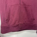 Victoria's Secret Victoria’s Secret PINK Hoodie Women’s Small Maroon Black Mesh Trim Zip Up Photo 5
