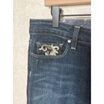 Paige Benedict Canyon Classic Rise Embroidered Jeans Medium Wash Western Boho Photo 5