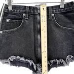 Carmar Los Angeles Mini Skirt Womens 26 Black Side Zip Raw Hem High Rise Grunge Photo 9