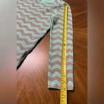 J.Crew Mint Green Chevron Sequin Top Party Holiday Festive Long Sleeve Size XS Photo 4