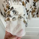 ZARA Free People Butterfly Nature Print Smocked Tie Front Blouse Size XS Photo 9