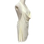 We Wore What  Sz XXL 2XL Ecru Cotton Jersey Halter Cowl Mini Dress Open Back Photo 3