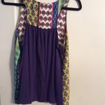 Natori Medium M womens tank top shirt front button print Photo 3