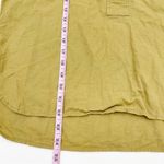 Madewell Linen-Blend Button Henley Slouch Shirt Olive Green MD130 Womens Size XS Photo 10