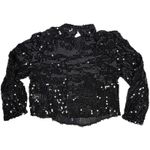 J.Crew Sequin mockneck long sleeve top Black S NWT Photo 1