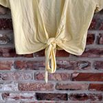 Hollister  Yellow Wrap Baby Tee Short Sleeve Crop Top Shirt, S Photo 6