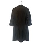 Loft Ann Taylor Black Long Sleeve Drawstring Waist T-Shirt Dress Women Sz 6 Photo 1