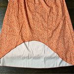 SheIn Orange and White Floral Tie Asymmetrical Hem Skirt Photo 4
