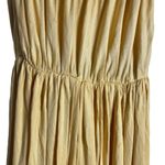 Vintage Yellow Smocked Pleated Sleeveless Midi Dress Size M Size M Photo 4