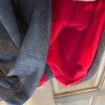 NWT B Michael America Red Women’s V Neck Puffy Long Sleeve Grey Midi Dress 12 Gray Photo 4