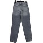 ZARA Wide Leg High Rise Vintage Distressed Cropped Jeans 2 Rinsed Black #3900 Photo 4