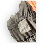 Dress Forum Black Red Short Sleeve Floral Print Drawstring Ruched Dress Small Photo 8