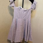 Gianni Bini GB pastel lavender crochet off the shoulder dress sz Medium Photo 4