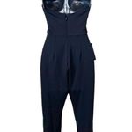 Bebe Black Jeweled Halter Neck Jumpsuit Photo 14