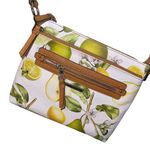 Dana Buchman NWT  Lemon & Lime Crossbody Brown Strap 2 Zippered Compartments Photo 1