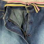 st. john's bay St. John’s Bay SZ 14 Mini Denim Skort Pockets Belted Dark Vintage Wash Zip-Fly Photo 8