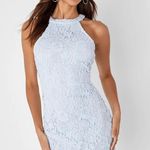 Lulus Lulu’s Love Poem Light Blue Lace Mini Dress size small Photo 3