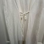 Norton Mcnaughton Women's Cream Linen Floral Design Maxi Dress Size XL Photo 3