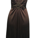 Violet moss green dress with metal "belt" women's size L Size L Photo 0