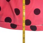 Crown & Ivy Coral Black Polka Dot V-Neck Top XS Ruffle Neck Business Casual EUC Photo 8