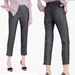 J.Crew  Martie Herringbone Tweed Wool Sequin Crop Pants Trousers Black 10 Photo 1