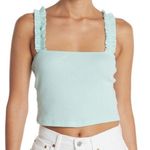 Abound  green yucca ruffle ribbed crop top cami Photo 0