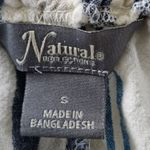 Natural Reflections  Blue & Beige Striped Linen Blend Pull On Shorts Size Small Photo 4