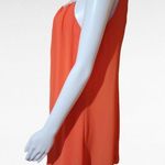 Sequin Hearts Orange Crochet Trim Chiffon Hallter Tunic Mini Dress Size Small Photo 1