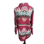 Vintage North Style Aztec Southwestern Wool Blend Multicolored Jacket size Large Red Photo 7