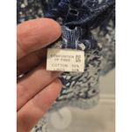 Trisha Tyler M Navy Lace Ombre Button Up Blouse Coastal Artsy Lagenlook Sheer Blue Size M Photo 10