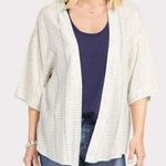 Allison Joy Evereve Cream/Copper Print Kimono Style Open Front Top size XS/S Photo 0