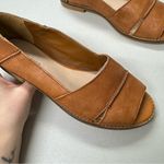 Kelsi Dagger  Tan Leather Brooklyn Samantha Flats Peep Toe Womens 8.5 Comfort Photo 2