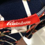 Rainbow Sandals Rainbow Women's Skirts Elastic Waist Side Slit Floral Striped Blue Size Small Photo 4