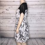 ASOS  Curve NWT Size 16 Black & White Marble Print Elastic Waistline Dress Photo 3