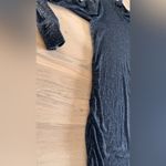 Athleta Malaga ruched long sleeve dress dark heathered gray size large Photo 3