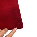 St. John  Patchwork Colorblock Knit Wool Twill Coat in Caviar Ruby Multi Large Photo 11