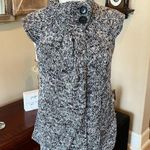 August Silk  Sweater Black White Cotton Acrylic Womens Medium Turtleneck Photo 0