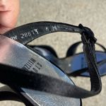 Stuart Weitzman BLACK SATIN SLINGBACK PEEP TOE HEELS WITH RHINESTONE BOW size 6 Photo 4