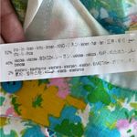 ZARA Floral Printed Linen Blend Mini Flare Trousers Photo 9