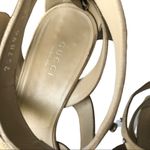 Gucci Tan Suede Studded Wedge Gladiator Sandals Size 36.5 (US 6.5) Photo 4